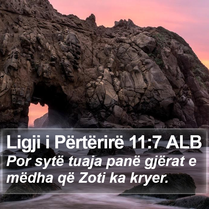 Ligji i Përtërirë 11:7 ALB Bible Study