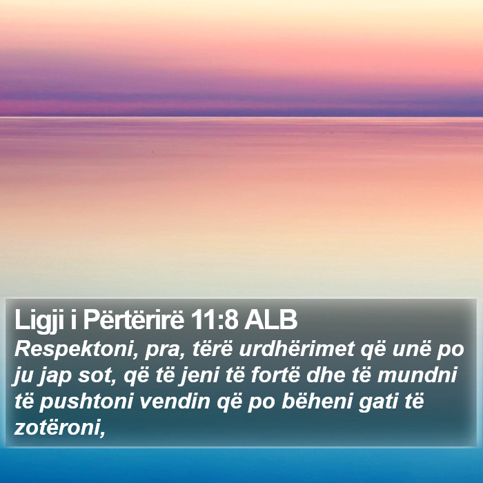 Ligji i Përtërirë 11:8 ALB Bible Study