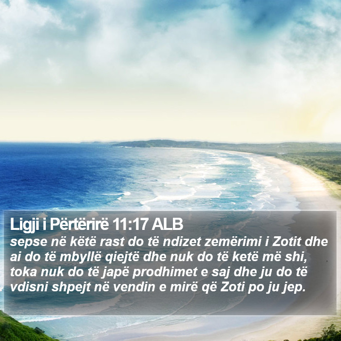 Ligji i Përtërirë 11:17 ALB Bible Study