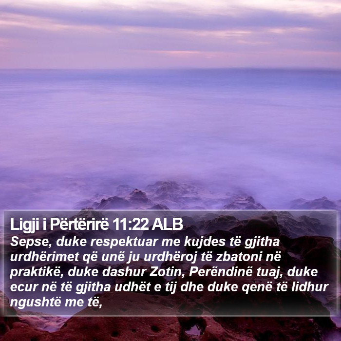 Ligji i Përtërirë 11:22 ALB Bible Study