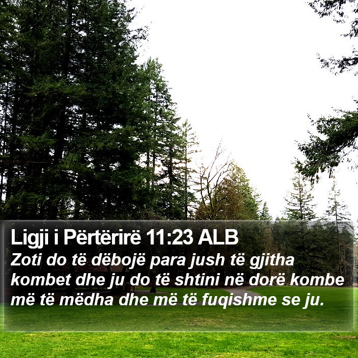 Ligji i Përtërirë 11:23 ALB Bible Study