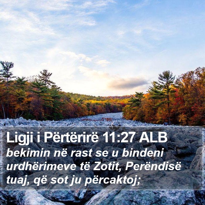 Ligji i Përtërirë 11:27 ALB Bible Study