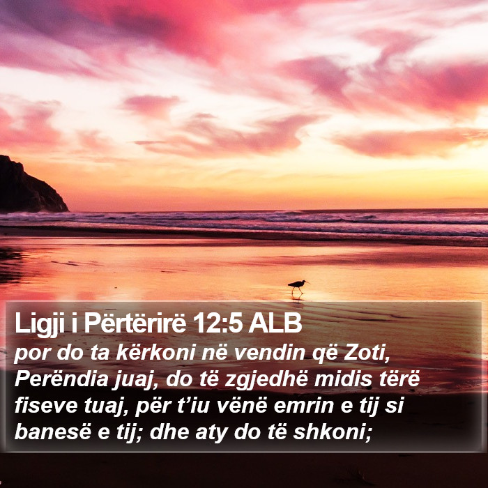 Ligji i Përtërirë 12:5 ALB Bible Study