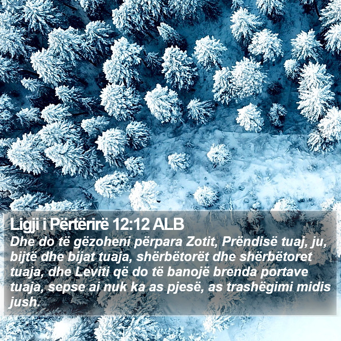 Ligji i Përtërirë 12:12 ALB Bible Study