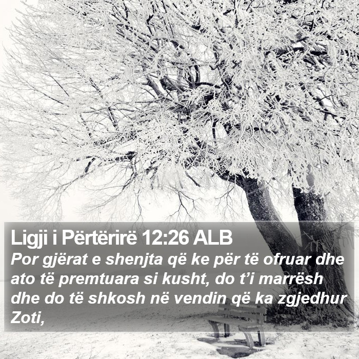 Ligji i Përtërirë 12:26 ALB Bible Study