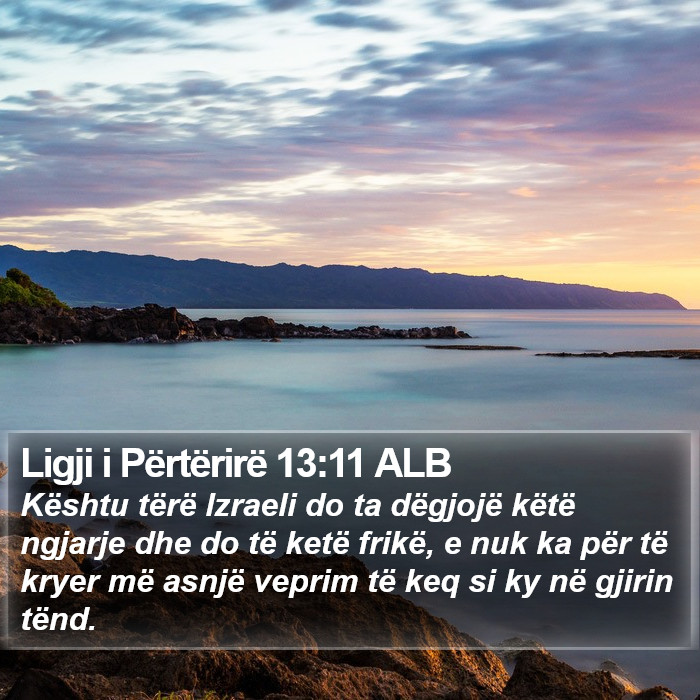 Ligji i Përtërirë 13:11 ALB Bible Study