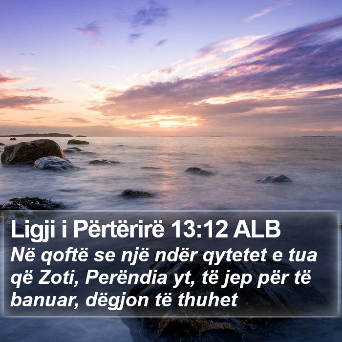 Ligji i Përtërirë 13:12 ALB Bible Study