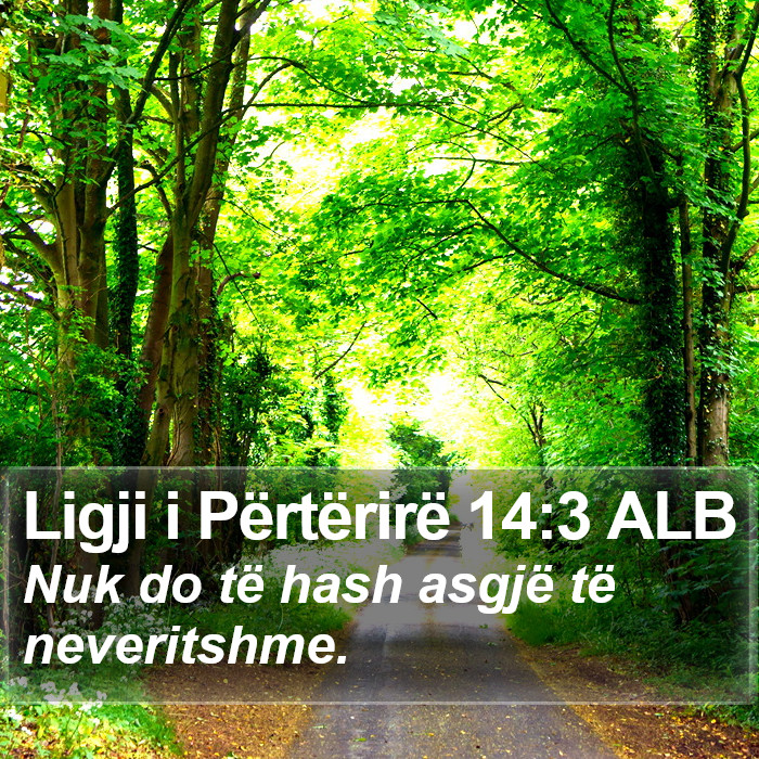 Ligji i Përtërirë 14:3 ALB Bible Study