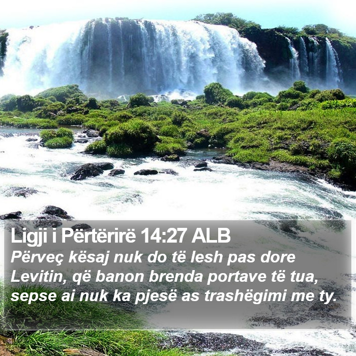 Ligji i Përtërirë 14:27 ALB Bible Study