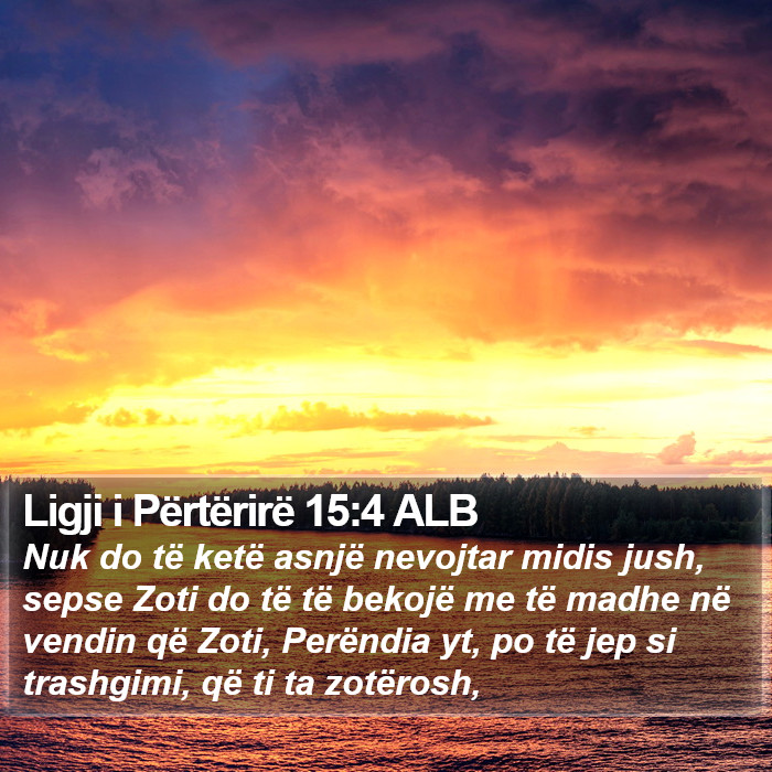 Ligji i Përtërirë 15:4 ALB Bible Study