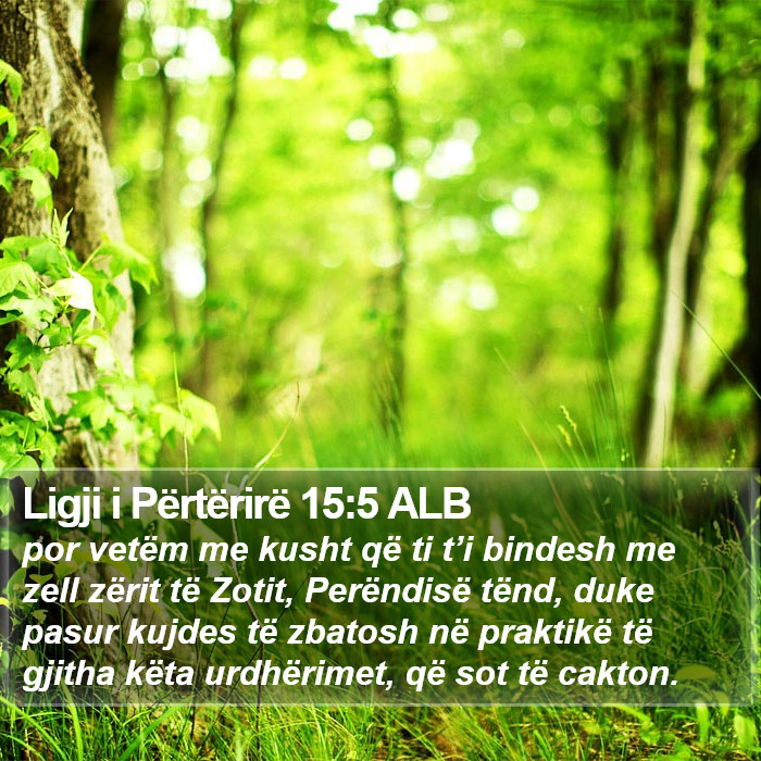 Ligji i Përtërirë 15:5 ALB Bible Study