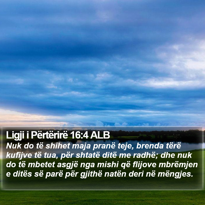 Ligji i Përtërirë 16:4 ALB Bible Study