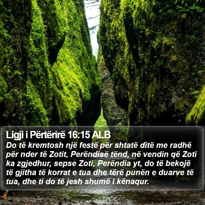 Ligji i Përtërirë 16:15 ALB Bible Study