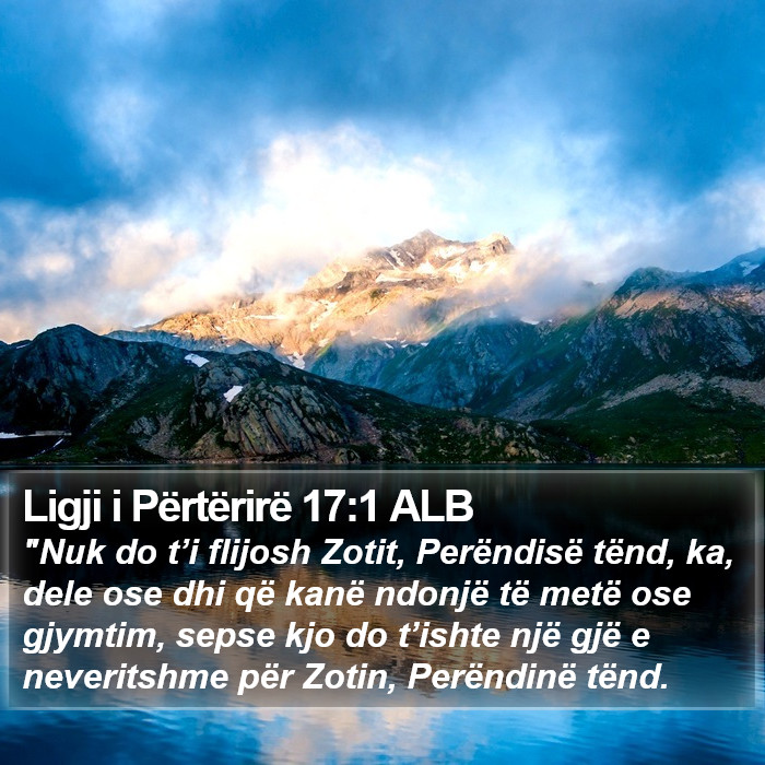 Ligji i Përtërirë 17:1 ALB Bible Study