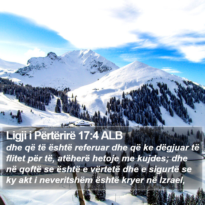 Ligji i Përtërirë 17:4 ALB Bible Study