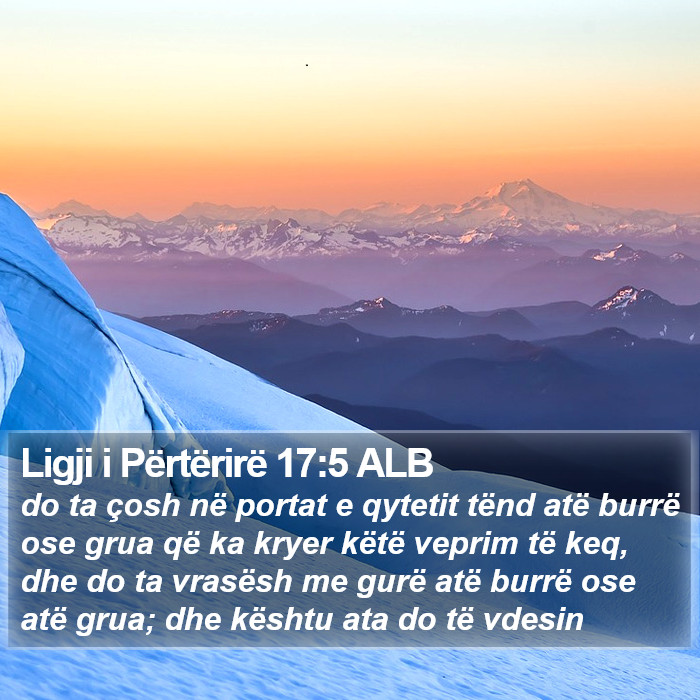 Ligji i Përtërirë 17:5 ALB Bible Study