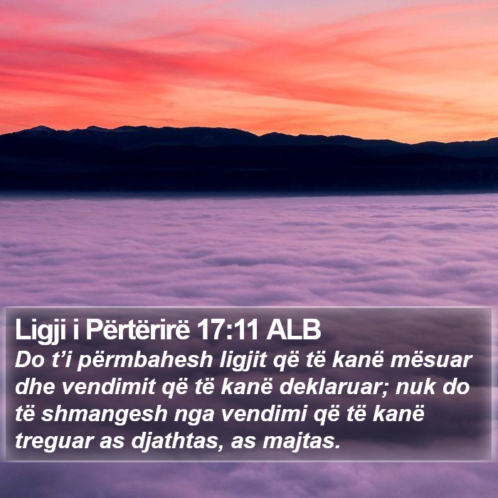 Ligji i Përtërirë 17:11 ALB Bible Study