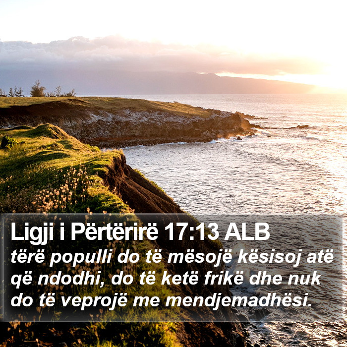 Ligji i Përtërirë 17:13 ALB Bible Study