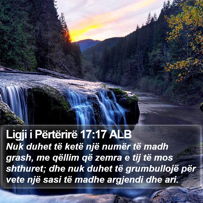 Ligji i Përtërirë 17:17 ALB Bible Study