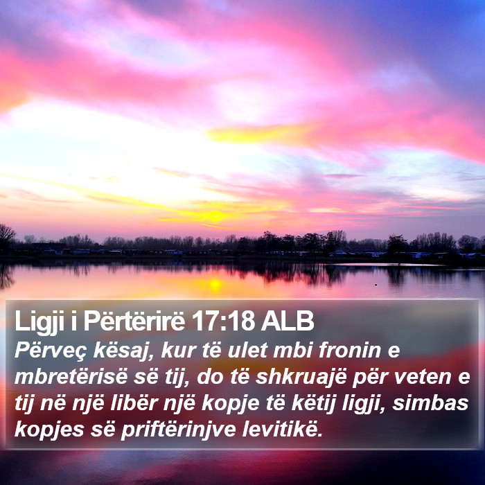 Ligji i Përtërirë 17:18 ALB Bible Study