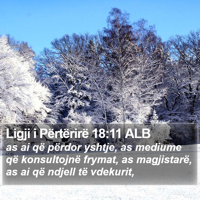 Ligji i Përtërirë 18:11 ALB Bible Study