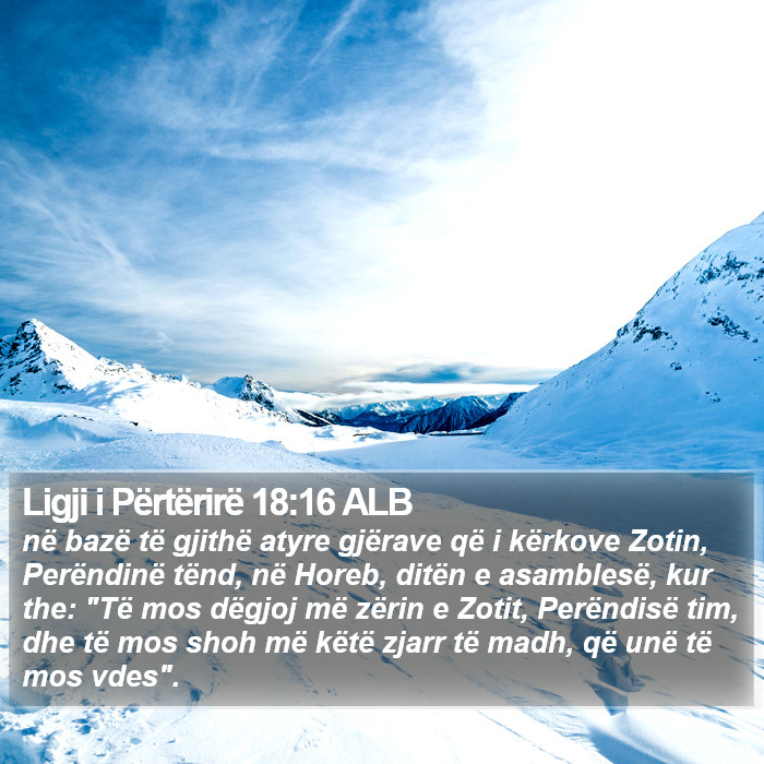 Ligji i Përtërirë 18:16 ALB Bible Study