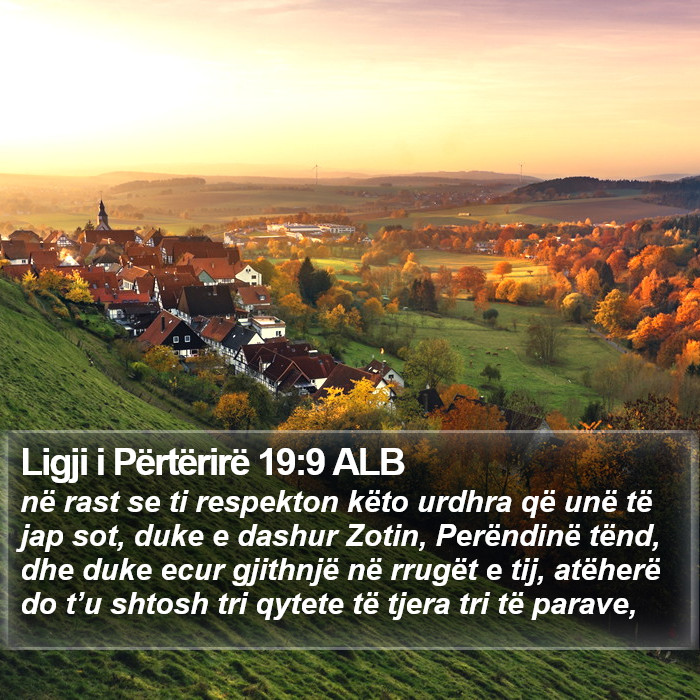 Ligji i Përtërirë 19:9 ALB Bible Study