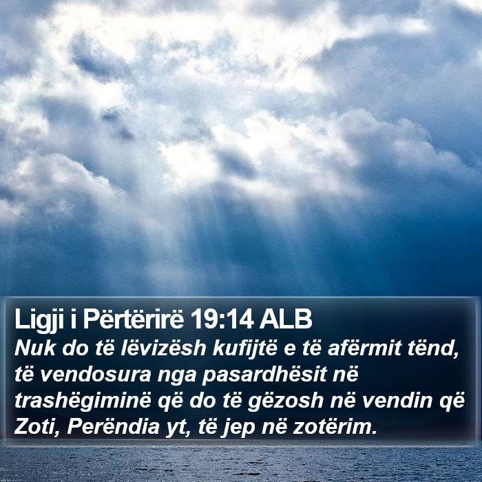 Ligji i Përtërirë 19:14 ALB Bible Study