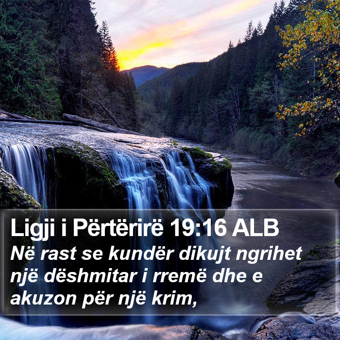 Ligji i Përtërirë 19:16 ALB Bible Study