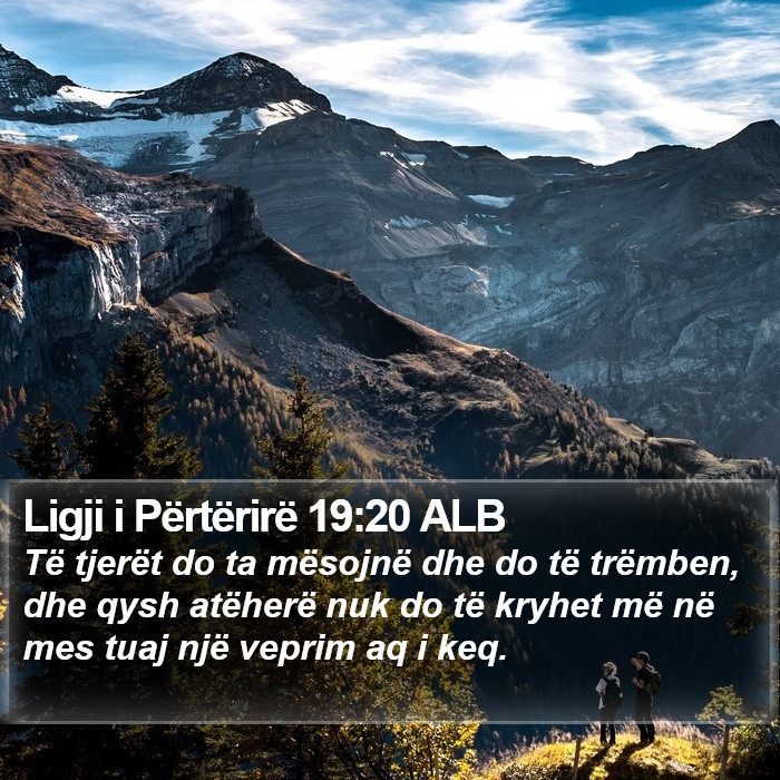 Ligji i Përtërirë 19:20 ALB Bible Study