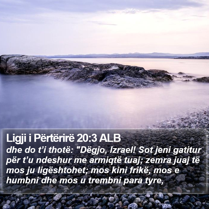 Ligji i Përtërirë 20:3 ALB Bible Study