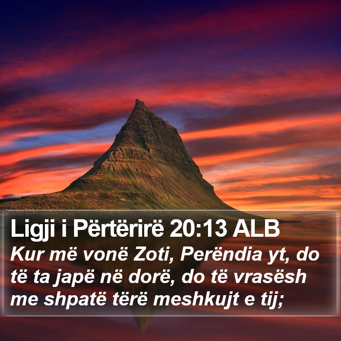 Ligji i Përtërirë 20:13 ALB Bible Study