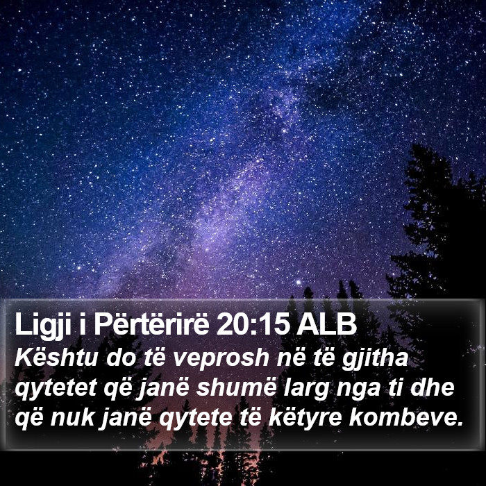 Ligji i Përtërirë 20:15 ALB Bible Study