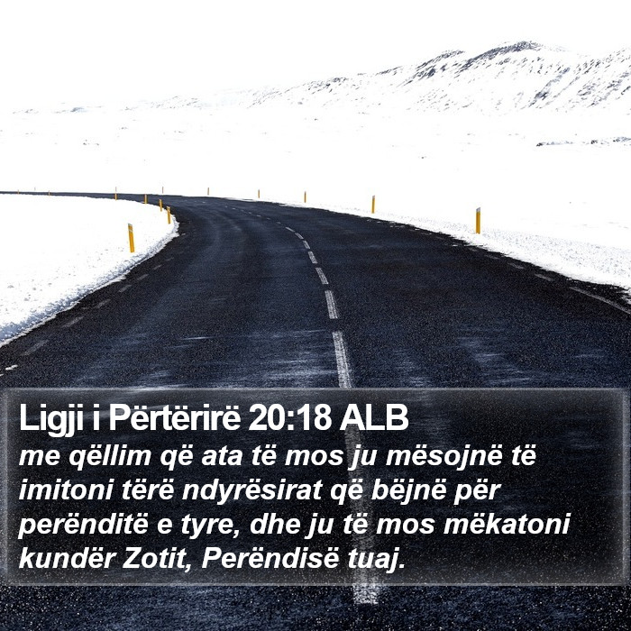 Ligji i Përtërirë 20:18 ALB Bible Study