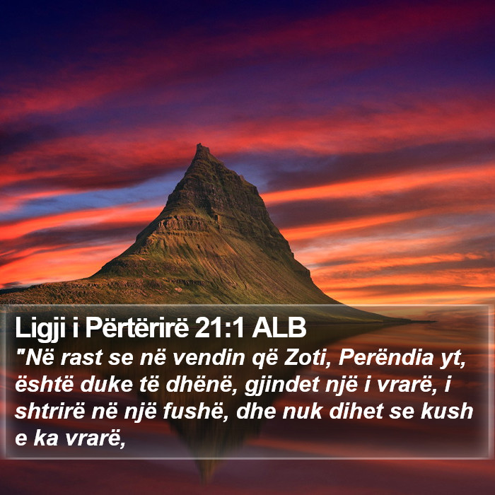 Ligji i Përtërirë 21:1 ALB Bible Study