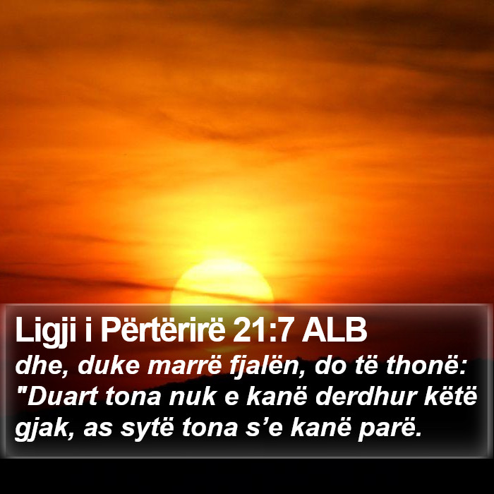 Ligji i Përtërirë 21:7 ALB Bible Study