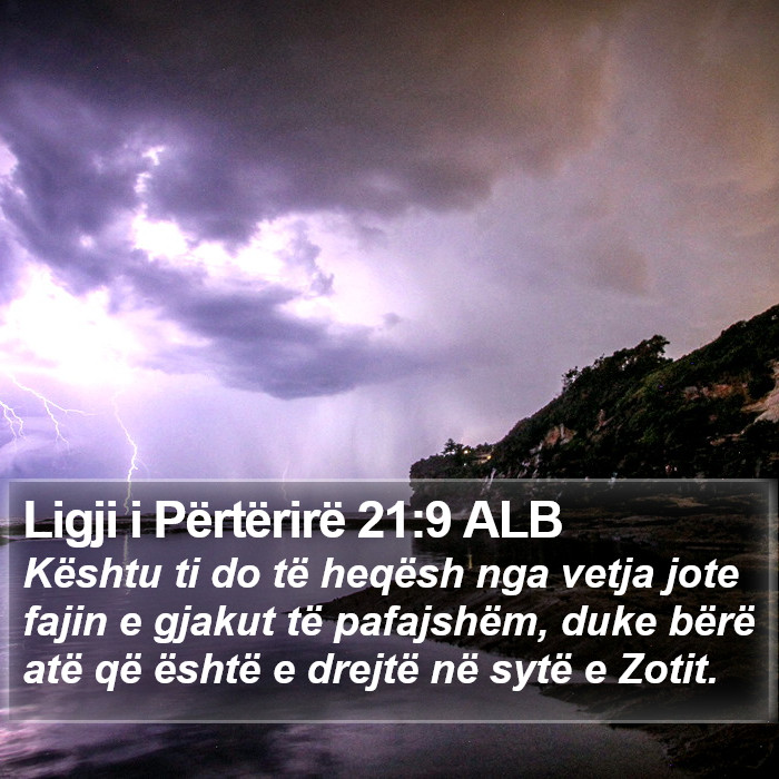 Ligji i Përtërirë 21:9 ALB Bible Study