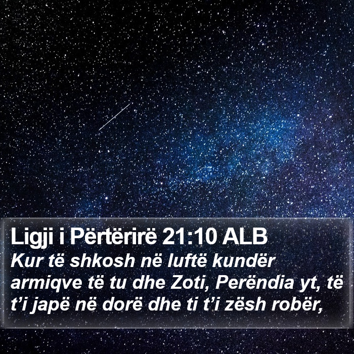 Ligji i Përtërirë 21:10 ALB Bible Study