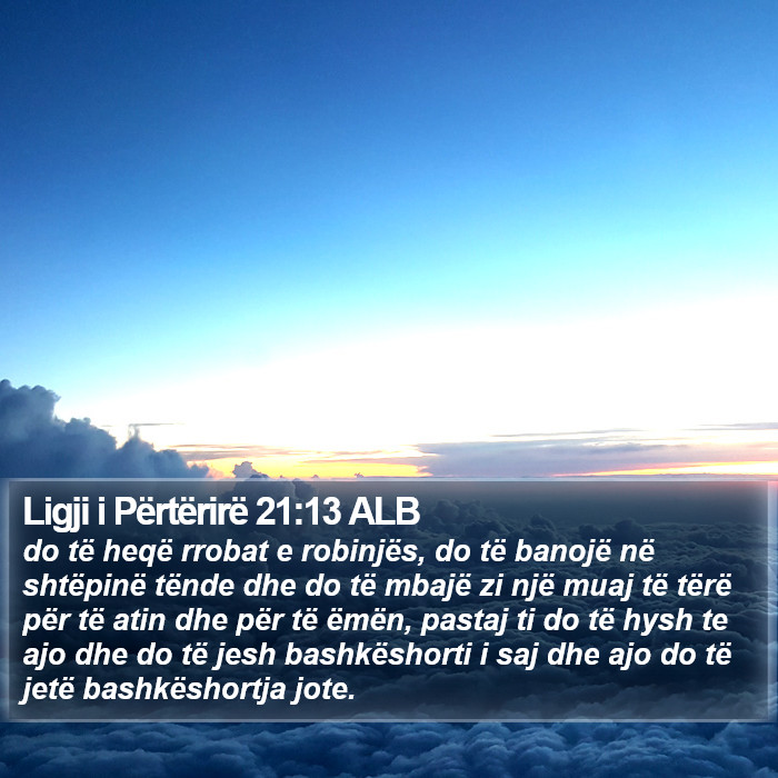 Ligji i Përtërirë 21:13 ALB Bible Study