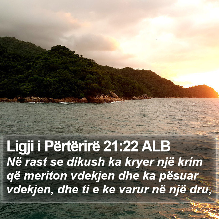 Ligji i Përtërirë 21:22 ALB Bible Study