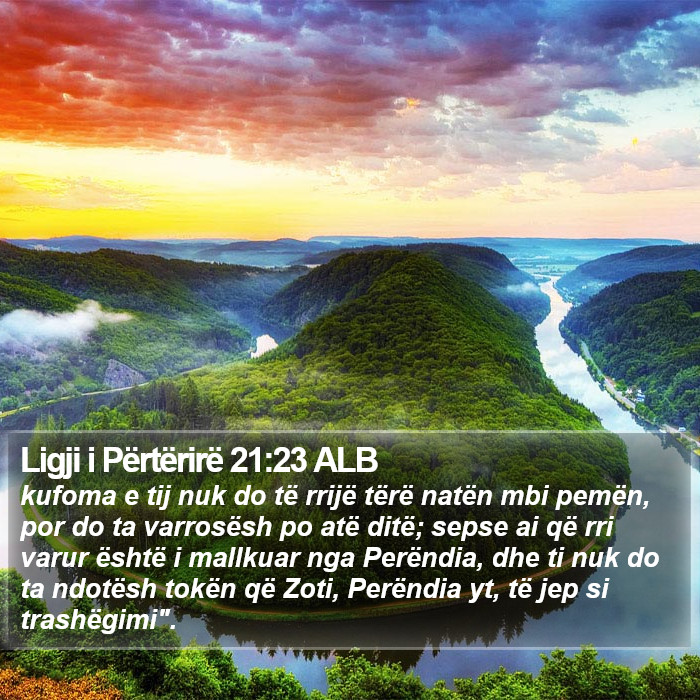 Ligji i Përtërirë 21:23 ALB Bible Study