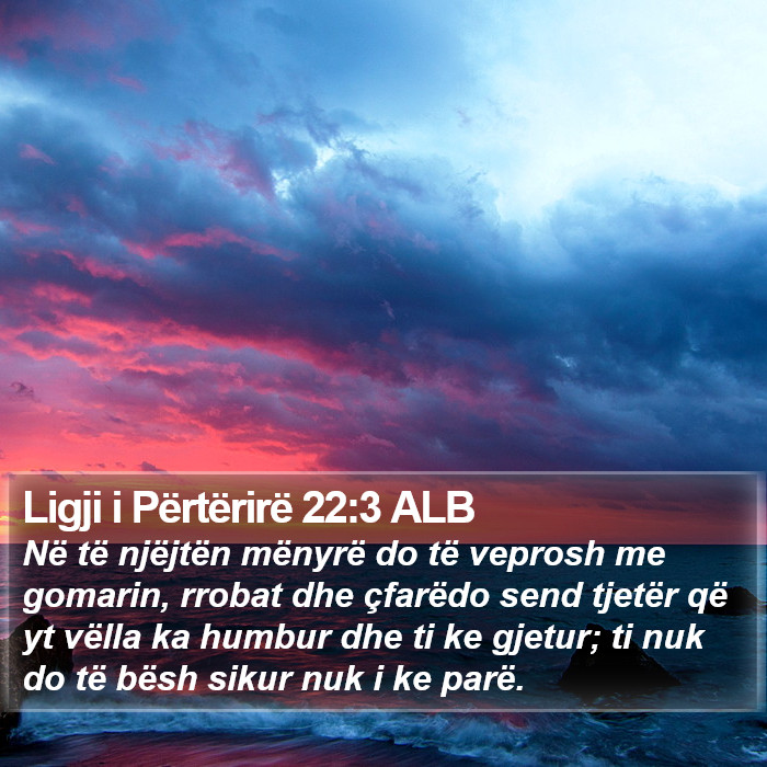 Ligji i Përtërirë 22:3 ALB Bible Study