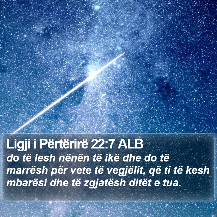 Ligji i Përtërirë 22:7 ALB Bible Study