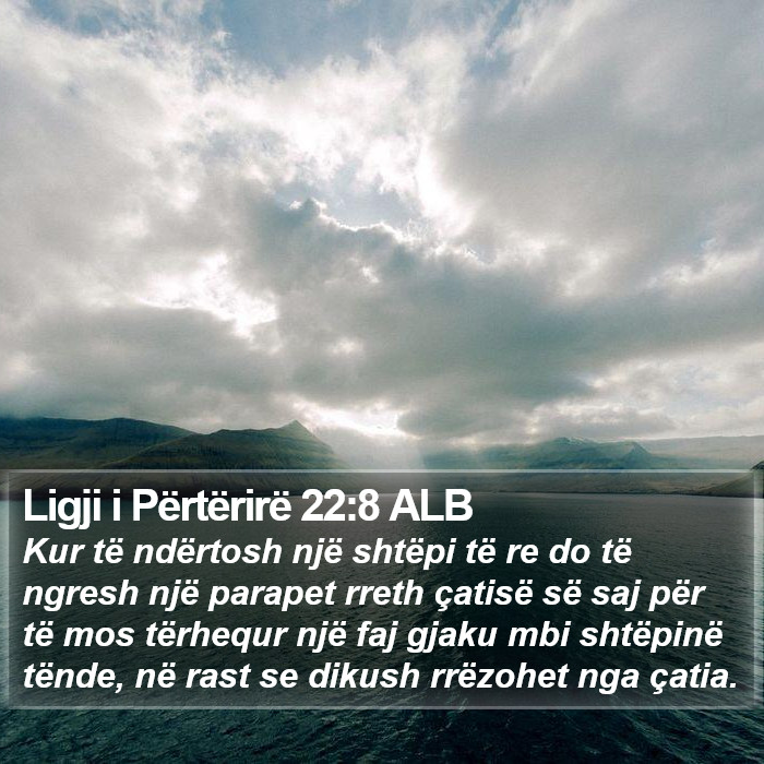 Ligji i Përtërirë 22:8 ALB Bible Study