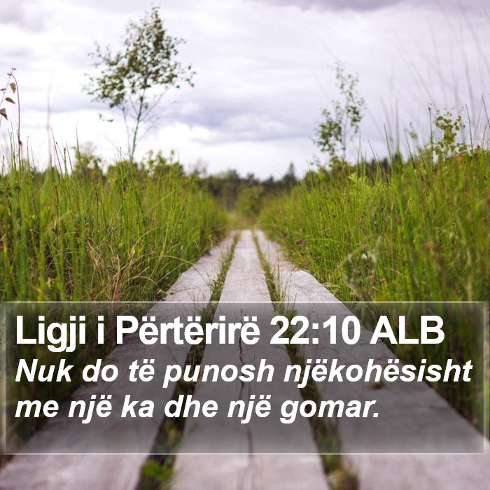 Ligji i Përtërirë 22:10 ALB Bible Study