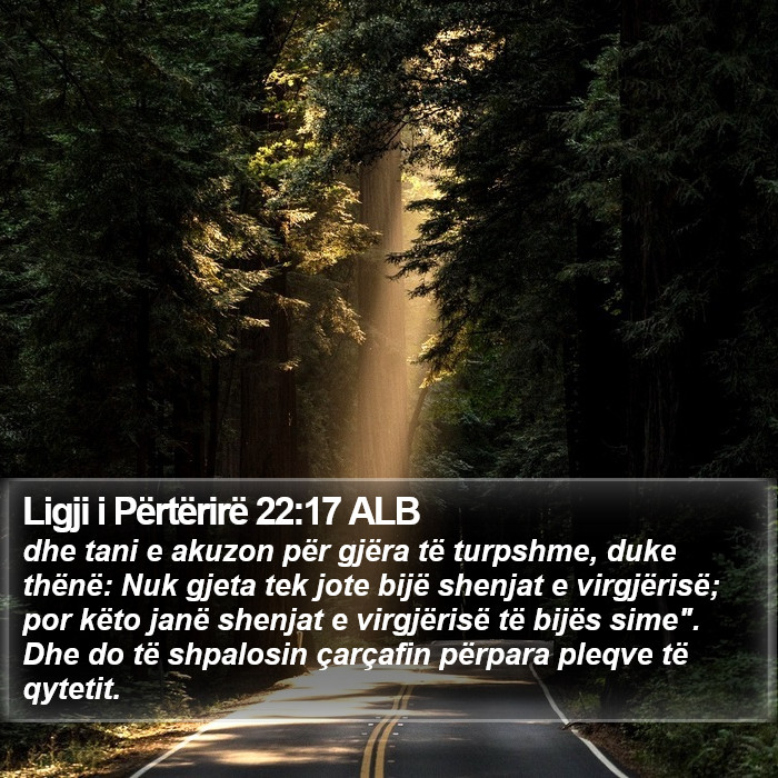 Ligji i Përtërirë 22:17 ALB Bible Study