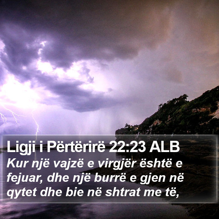 Ligji i Përtërirë 22:23 ALB Bible Study