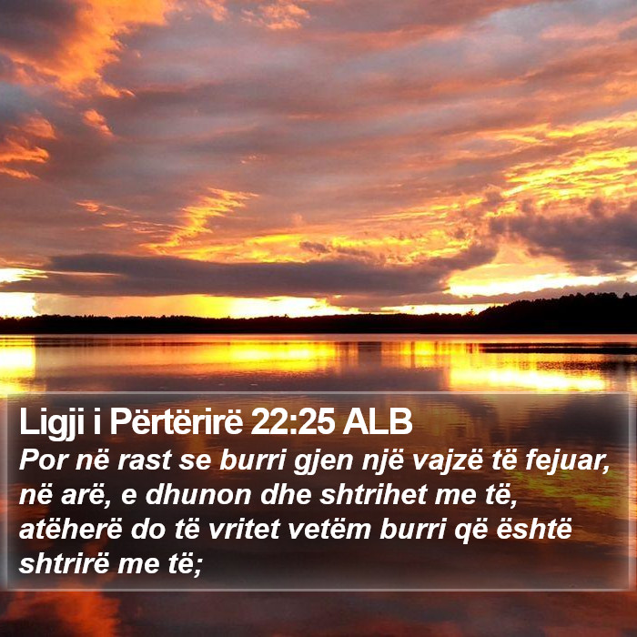 Ligji i Përtërirë 22:25 ALB Bible Study