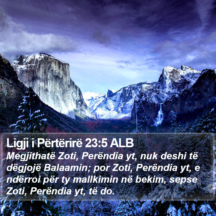 Ligji i Përtërirë 23:5 ALB Bible Study