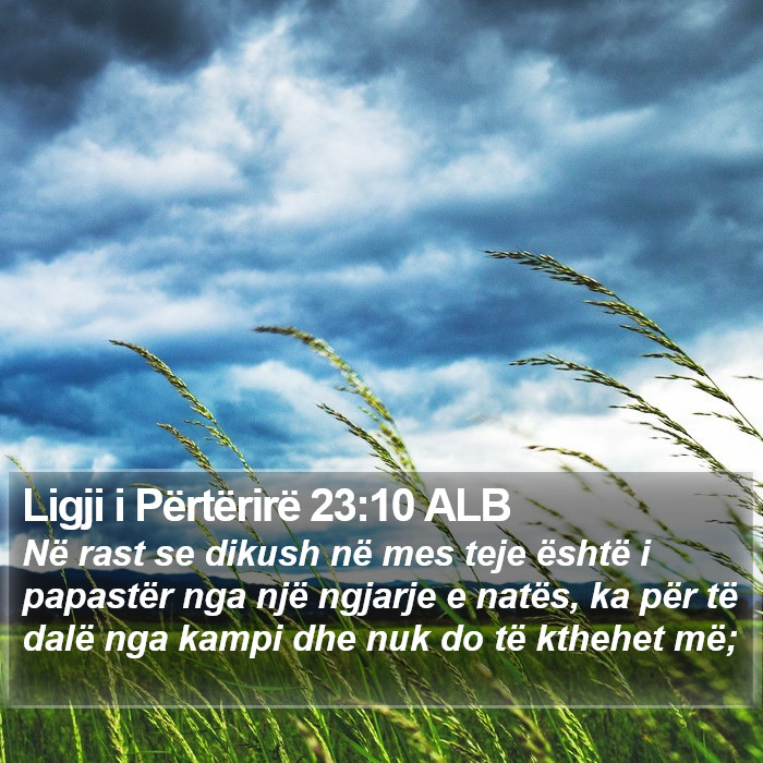 Ligji i Përtërirë 23:10 ALB Bible Study